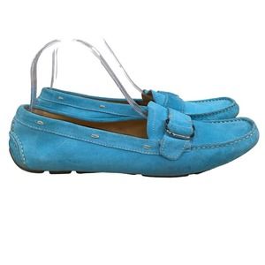 Prada Women’s Blue Suede Slip On Driving Shoes Size US 8.5